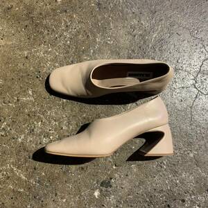 JIL SANDER tea n key heel pumps beige 38 Jil Sander 