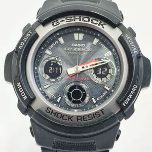 動作品 CASIO カシオ G-SHOCK タフソーラー AWG-101 アナデジ 電波ソーラー メンズ腕時計 黒 ブラック マルチバンド5