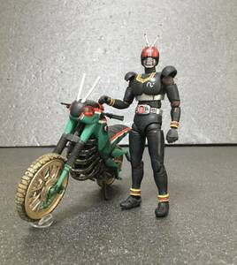 *SHODO. moving Kamen Rider BLACK& Battle hopper custom li paint goods Kamen Rider black Shokugan figure secondhand goods 