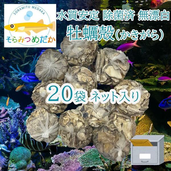 牡蠣殻クリーン(かきがら除菌済・無漂白)２０袋 関連:PSB光合成細菌