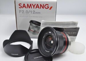 SAMYANG 単焦点広角レンズ 12mm F2.0 ブラック フジフイルム X用 APS-C用