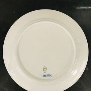 Royal Copenhagen ロイヤルコペンハーゲン ブルーフルーテッド 627 プレート 27cm 2枚セット 洋食器 皿 現状品C14Bの画像7