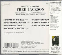 ブルーノート BLUE NOTE フレッド・ジャクソン FRED JACKSON / HOOTIN' 'N TOOTIN'_画像2