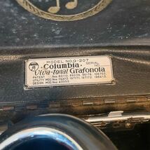 昭和レトロ Columbia コロムビア 蓄音機 Viva-tonal Grafonola MODEL NO. G-207_画像2