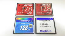 新入荷　Transcend BUFFALOなど コンパクトフラッシュ　128MB　4枚セット　中古動作品_画像1