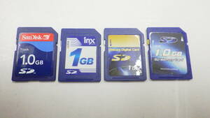  new arrival SanDisk etc. SD card 1GB 4 pieces set used operation goods 