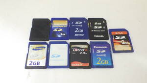 新入荷　Samsung　SanDisk　Panasonicなど　SDカード　2GB　9枚セット　中古動作品