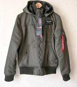 ALPHA Industries アルファ TA1672-076 THERMOLITE フーデッドリブ ジャケット アウトレット新品 RP.GRAY M サイズ