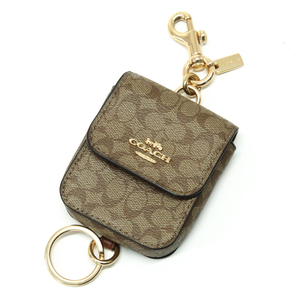  Coach COACH multi Attachment case bag charm leather signature C5698 beige Brown beautiful goods used 