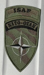 ドイツ連邦軍 ISAF ワッペン NATO/OTAN 新品 ベルクロ付き NATO OD 迷彩 カモフラ 実物 アフガニスタン アフガン