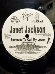 JANET JACKSON - SOMEONE TO CALL MY LOVER【12inch】2001' Us Original/Promo盤