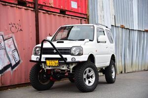 当店オリジナル ジムニー JB23 フロント Aバンパー J-AL ブラック JB23W A バンパー jimny 猪狩り シシガリ 牽引フック