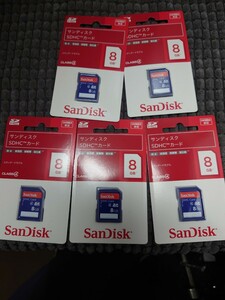SanDisk SDHC カード　8GB ５枚　新品未開封品