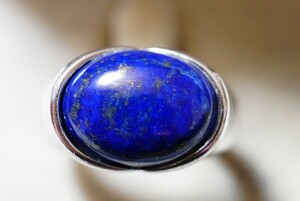 874 ラピスラズリ リング 指輪 ヴィンテージ アクセサリー SILVER 925刻印 アンティーク 天然石 色石 宝石 カラーストーン 装飾品