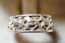 1161 天然ダイヤモンド リング 指輪 ヴィンテージ アクセサリー SILVER刻印 アンティーク 天然石 宝石 装飾品_画像1