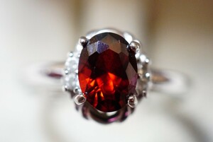 1622 garnet ring ring Vintage accessory antique color stone gem color stone ornament 