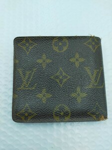 ○LOUIS VUITTON ポルトフォイユ マルコ M61675 シリアル874RA 二つ折り財布 モノグラム ブラウン ルイヴィトン