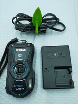●PENTAX Optio WG-1 ブラック 防水 耐衝撃 アウトドアカメラ コンパクトデジタルカメラ ペンタックス オプティオ_画像1
