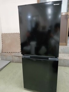 ●SHARP シャープ ノンフロン冷凍冷蔵庫 SJ-15E2-B 2022年製 50/60Hz ブラック 神奈川県横浜市より発送、直接引取OK