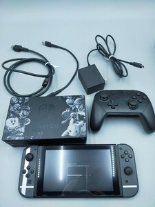 ●任天堂 Nintendo Switch (大乱闘スマッシュブラザーズSPECIAL Ver.)本体+PROコントローラーセット 初期化済み ※箱説明書ありません