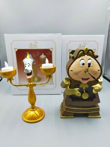 0seto craft Disney Beauty and the Beast Cogu swa-s bracket clock & lumiere room lamp set Disney goods 