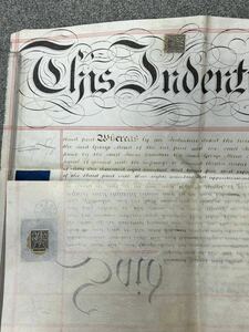 オイルペーパー　羊皮紙代用品　パーチメント　古文書1869 ２枚組