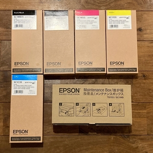 1円~☆送料無料☆推奨期限切れ☆未使用☆EPSON エプソン 純正インクカートリッジ＋メンテボックス SC1MB35 SC1BK35 SC1M35 SC1Y35 SC1C35