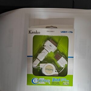 Kenko カメラ用アクセサリ ENERG USBケーブル ホワイト EM-USB01 WH