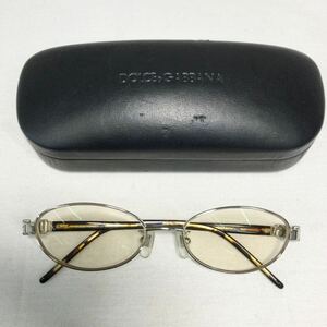 ※【DOLCE&GABBANA/ドルチェアンドガッバーナ】TI-M DG1010 度入り眼鏡/メガネ/めがね　カラーサングラス イエロー 日本製 度入りレンズ 