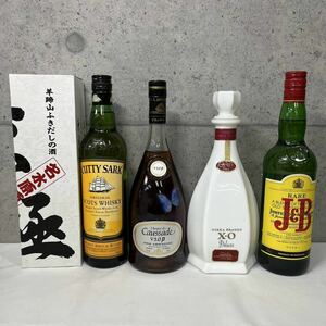 ※【未開栓品お酒5点まとめ】J&Bウイスキー/マルキドコサードVSOP/CUTTY SARK/ニッカブランデー 40度 羊蹄山ふきだしの酒 京極 清酒 19度