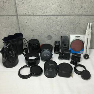 ※【カメラ用品まとめ】ASAHI PENTAX/MINOLTA/TELEPLUS/ケンコー カメラレンズ レンズキャップ レフコンバーター ファインダー 現状品