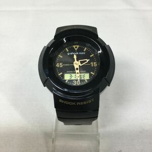 ◎【CASIO/カシオ】G-SHOCKmini Gショックミニ 腕時計 ブラック クォーツ デジタル アナログ アナデジ GMN-500G 使用感有 現状品