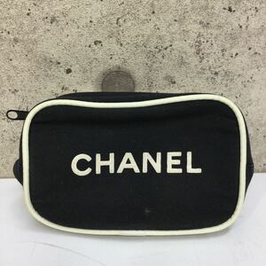 ◎【CHANEL/シャネル】ポーチ ノベルティ ロゴ 小物入れ 黒 ブラック ファスナー式 化粧ポーチ ブランド小物 【全国送料一律520円】