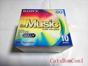  music for CD-R SONY 80 minute 10 sheets pack made in Japan 10CRM80CRAX Color mix pack [ unopened ] recording for 