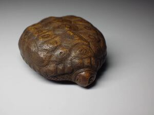  дерево гравюра черепаха netsuke 