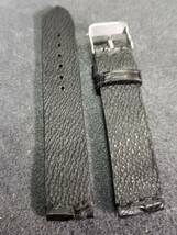 18mm 本物 クロコダイル 時計ベルト　 裏側防水 半艶ブラック genuine crocodile leather._画像3