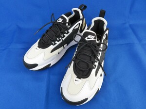 ほぼ未使用 NIKE ナイキ ZOOM 2K スニーカー ZOOM AIR 24cm ホワイトxブラック レディース 女性用 0312-012