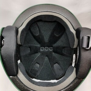 美品 POC Auric ヘルメット ML55-58 Methane Green 大人用 スキー スノーボードの画像7