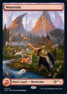 MTG 【Foil】(1514)■フルアート■《山/Mountain》[SLD] - Raining Cats and Dogs - 在庫に数枚あり