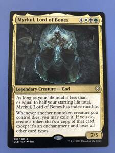 [AG-MTG] (287)《骨の王、マークール/Myrkul, Lord of Bones》[CLB] 金R 英語版