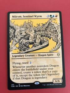 [AG-MTG] (431)■ショーケース■《歩哨竜、ミーリム/Miirym, Sentinel Wyrm》[CLB-BF] 金R 英語版