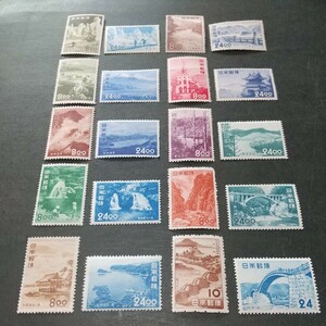 ( stamp ) tourist attraction series 20 kind .( roughly beautiful goods ) unused 