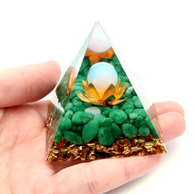 オルゴナイト ピラミッド 蓮の花 orgonite pyramid 置物 天然石 パワーストーン 浄化 母の日 2024 プレゼント_画像5