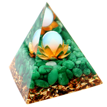オルゴナイト ピラミッド 蓮の花 orgonite pyramid 置物 天然石 パワーストーン 浄化 母の日 2024 プレゼント_画像3