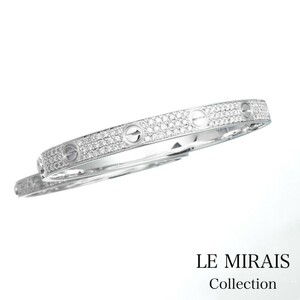 【仕上済】カルティエ ラブブレス #19 WG ダイヤ 19 K18WG メンズ ブレスレット CARTIER