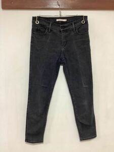 A-1269 Levi's リーバイス 55639-0006 カラージーンズ スキニージーンズ レディース W26 ブラック タイト 股下短め