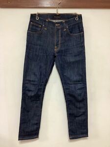 D-1212 NUDIE JEANS ヌーディージーンズ ストレッチジーンズ W30 濃紺 スリム タイト ジーンズ ジーパン 