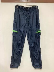 D-1226 NIKE ナイキ トレーニングパンツ カーゴパンツ シャカシャカパンツ S ネイビー 裏地メッシュ ATHDPT