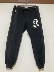 C-1262 Aape エーエイプ スウェットパンツ ジョガーパンツ M 裏起毛 ブラック