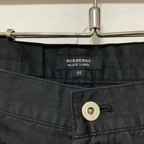 G-1246 BURBERRY BLACK LABEL バーバリーブラックレーベル 総柄 カラーパンツ 85 ブラック の画像3